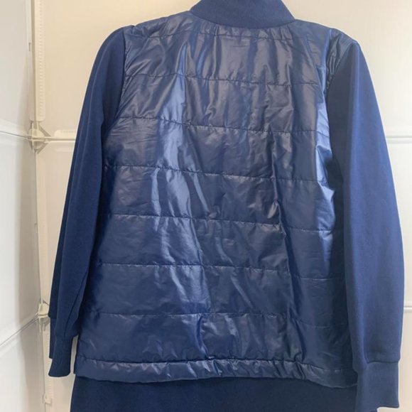 ZENERGY by CHICO'S 1 (M/8-10) Blue Drawstring Waist Zip Jacket Pockets EUC - Picture 7 of 12